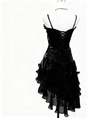 A-line Cute Organza Beaded Layers Straps Homecoming Dress, Sweetheart Short Formal Dress