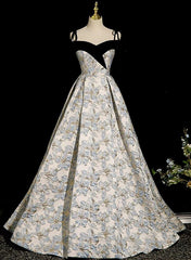 Beautiful Satin Sweetheart Off Shoulder Prom Dress, A-line Satin Evening Dress