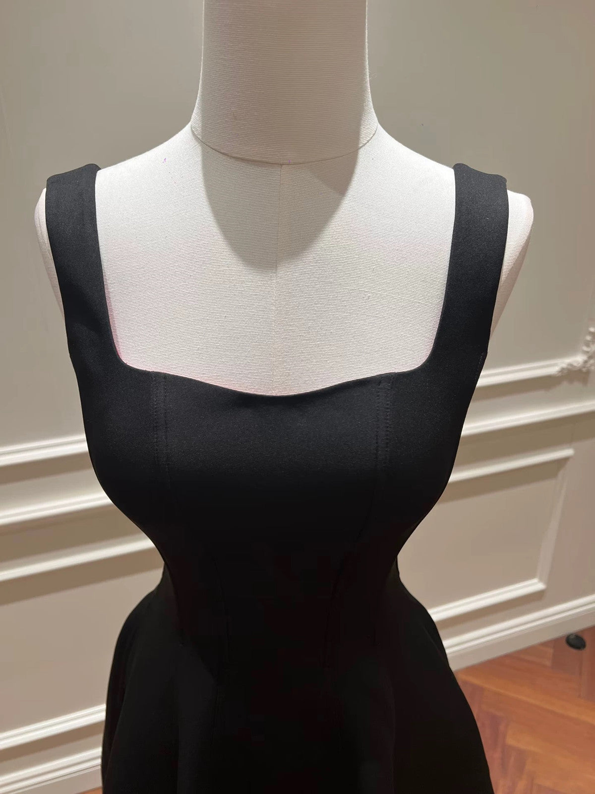 Black and Red High-Low Party Dress, Square Neck A-Line Short Prom Dress Homecoming Dress