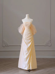 A-line Taffeta Scoop Long Formal Dress Prom Dress, Champagne Party Dress